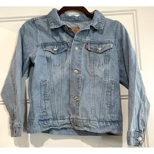 Levi's Denim Jacket Classic Trucker Jean Jacket Light Wash Kids Size Sm Unisex